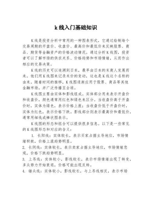 k线入门基础知识