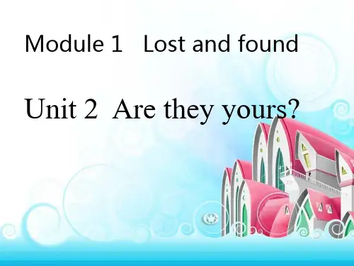 外研版七年级英语下册Module1 Unit 2 Are they yours课件