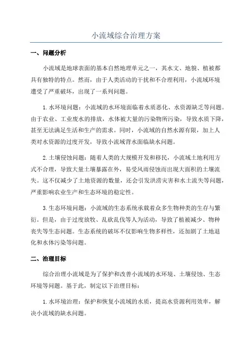 小流域综合治理方案