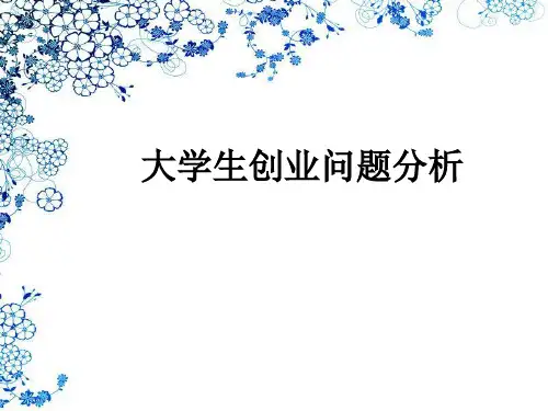 大学生创业问题分析ppt课件