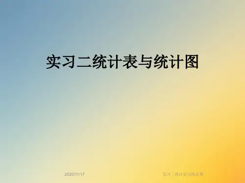 实习二统计表与统计图