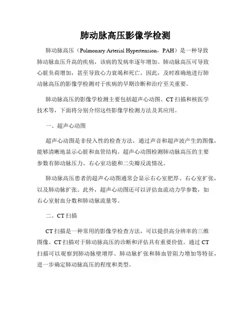 肺动脉高压影像学检测