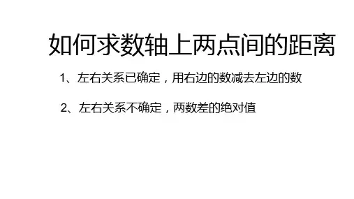 人教版七年级数学上册：数轴上的线段PPT课件