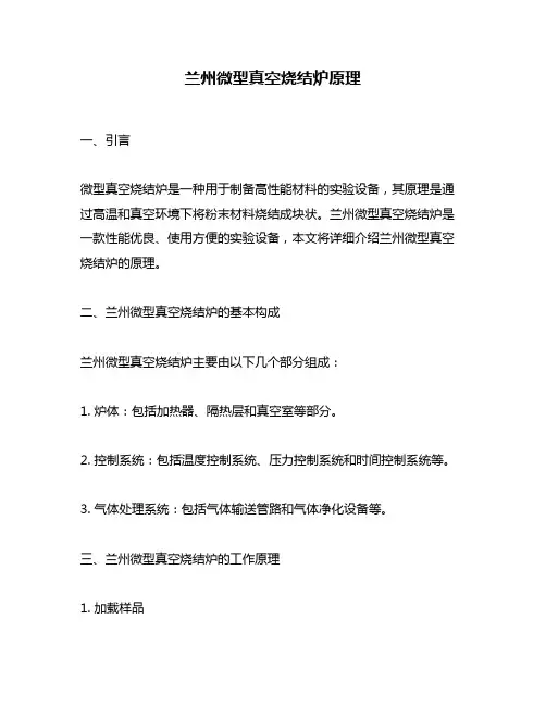 兰州微型真空烧结炉原理