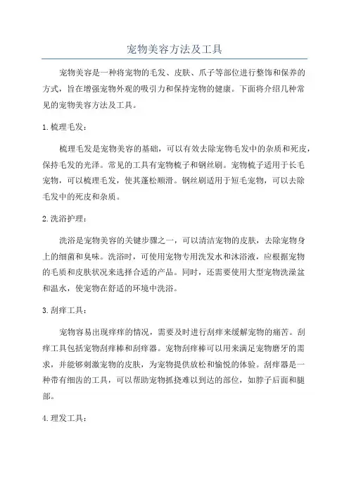 宠物美容方法及工具