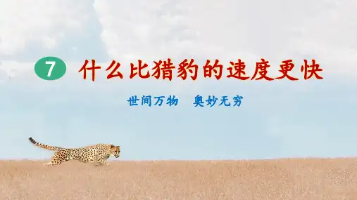 统编版五年级语文上册第7课《什么比猎豹的速度更快》优秀课件(共87张PPT)