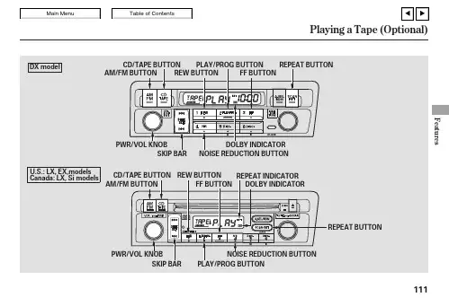 Sony CD Cassette Player说明书