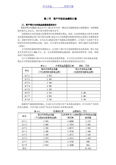 注会考试《会计》讲义及习第八章资产减值