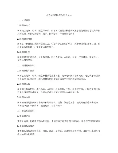 小升初画图入门知识点总结