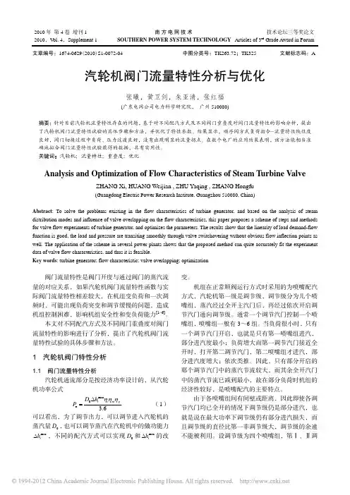 汽轮机阀门流量特性分析与优化_张曦