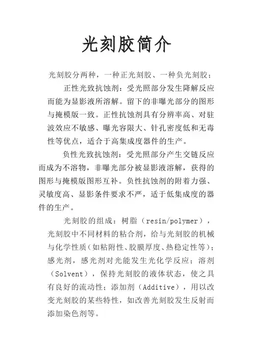 光刻胶简介