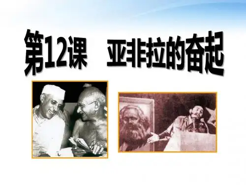 《亚非拉的奋起》亚非拉国家的独立和振兴PPT精品教学课件2