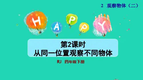 最新人教版数学四年级下册《从同一位置观察不同物体》精品教学课件