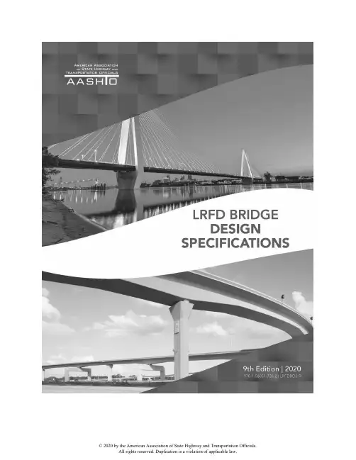 AASHTO LRFD Bridge Design Specifications(SI unit 9th edition 2020)