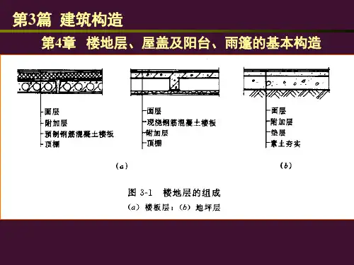 房屋建筑学-楼地层、屋盖及阳台、雨篷的基本构造