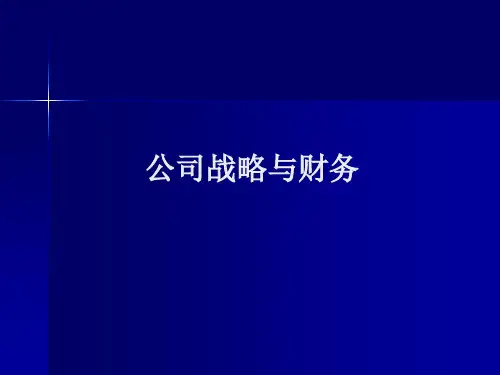 公司战略与财务ppt课件