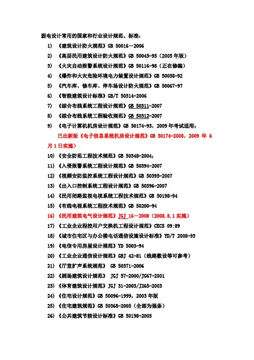 弱电规范图集
