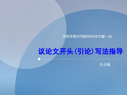 《新材料作文开头写法指导》课件(共41张)
