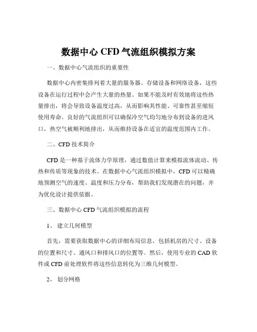 数据中心CFD气流组织模拟方案