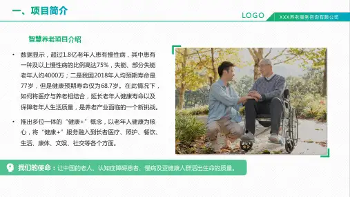 智慧养老健康医疗商业计划书课件PPT