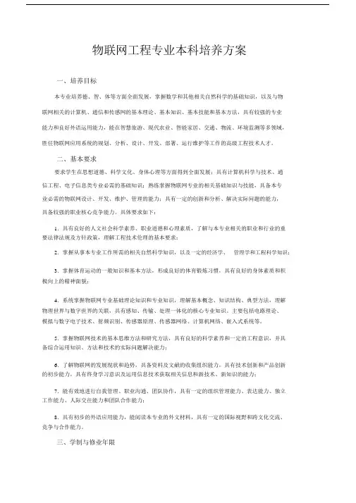 16版物联网培养方案.docx