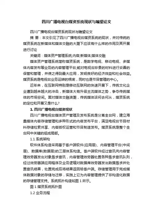 四川广播电视台媒资系统现状与瞻望论文