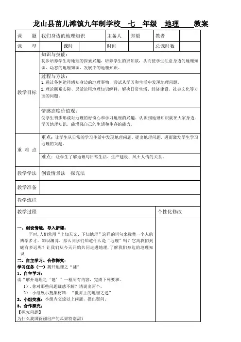 《我们身边的地理》