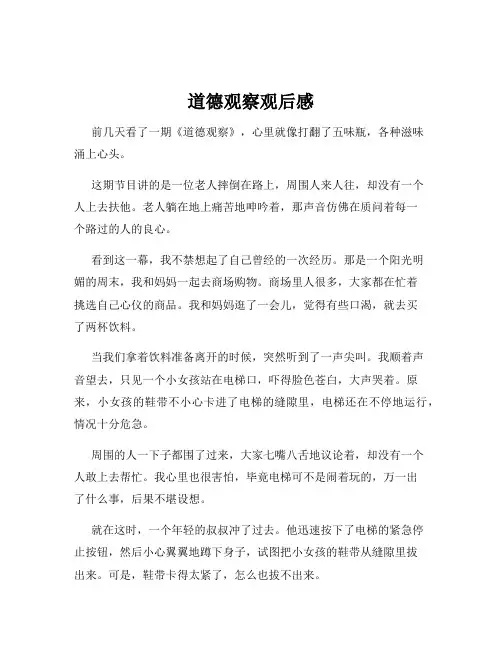 道德观察观后感
