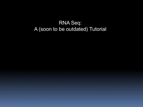 RNA Seq 数据分析