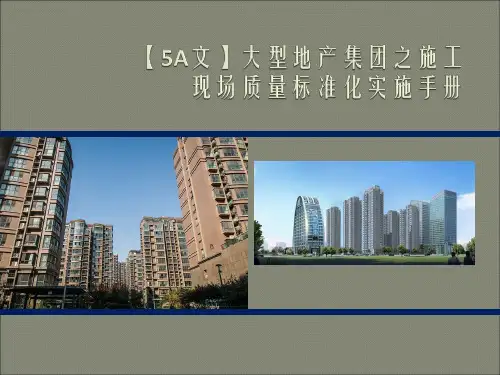 【5A文】大型地产集团之施工现场质量标准化实施手册