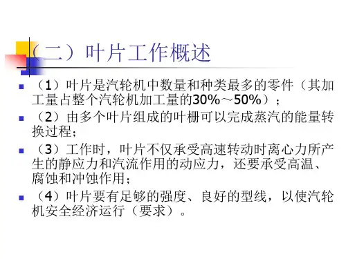 汽轮机结构第四节动叶片