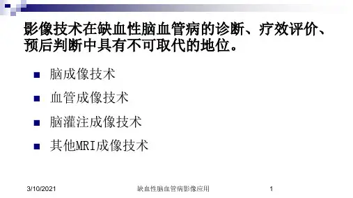 缺血性脑血管病影像应用培训课件