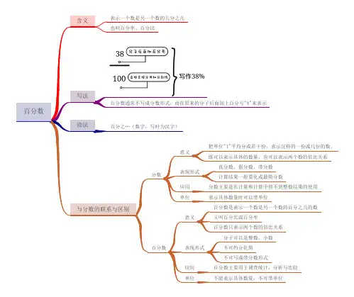 小学数学六年级上册思维导图：百分数