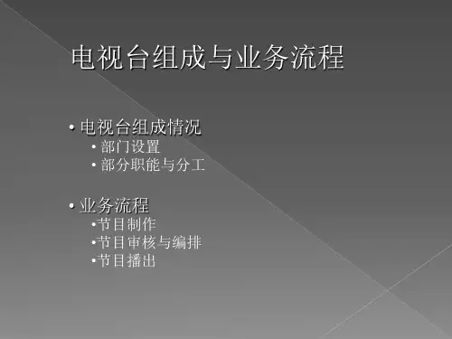 电视台组成与业务流程介绍