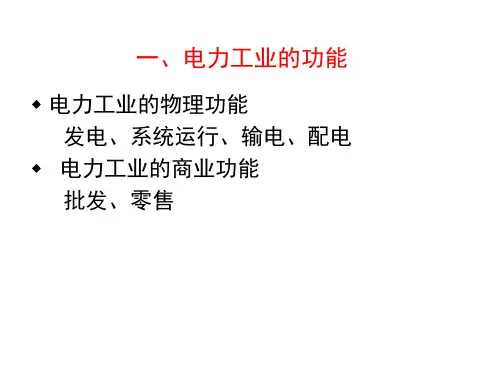 电力市场概论考试重点精简版