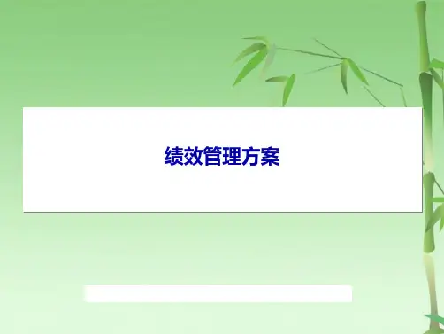 公司绩效管理方案(共56张PPT)