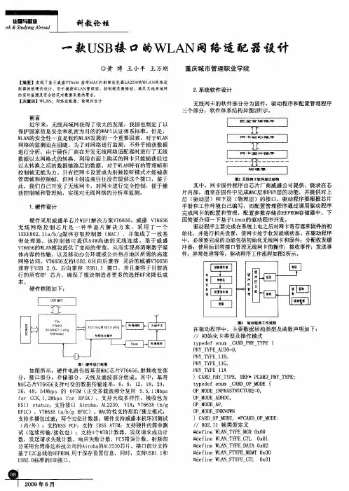 一款USB接口的WLAN网络适配器设计