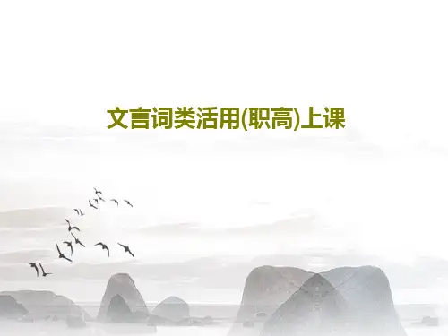 文言词类活用(职高)上课共114页文档