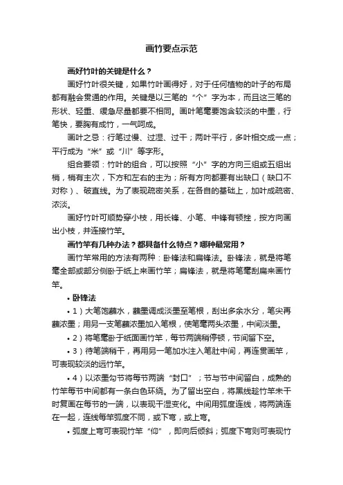 画竹要点示范