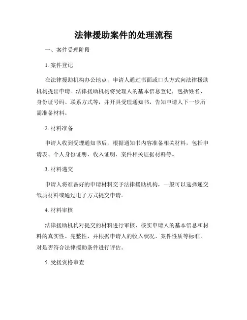 法律援助案件的处理流程