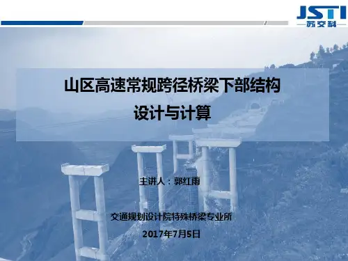 山区高速桥梁下部结构设计与计算培训