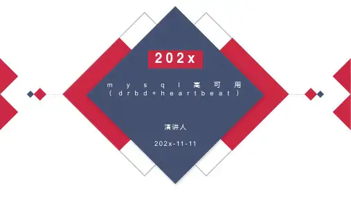 MySQL高可用(DRBD+heartbeat)课件PPT模板