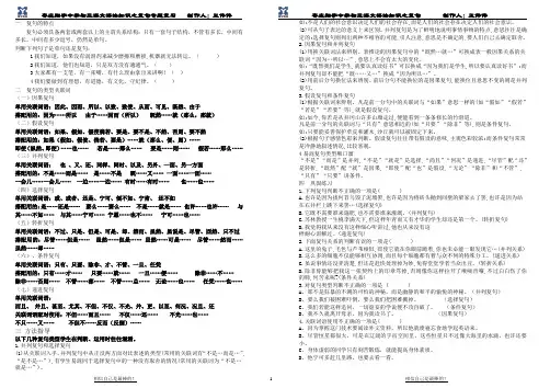 复句类型专题复习 (1)