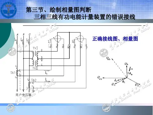 三相三线有功电能计量装置接线
