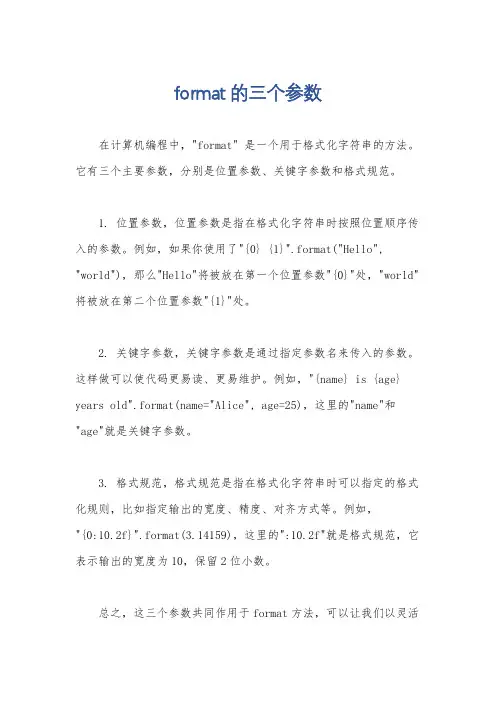 format的三个参数