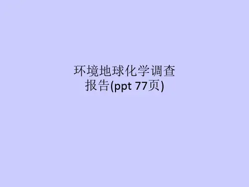 环境地球化学调查报告