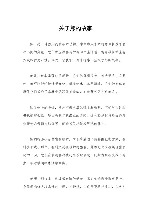 关于熊的故事