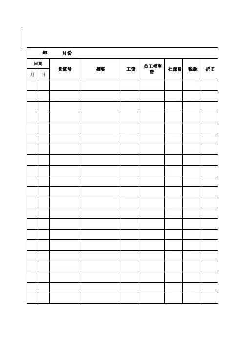 公司管理费用明细表