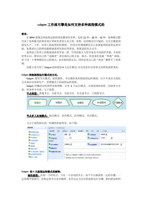 驰骋工作流引擎6.0版本是如何支持多种流程模式的
