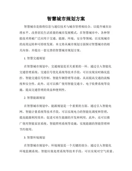 智慧城市规划方案
